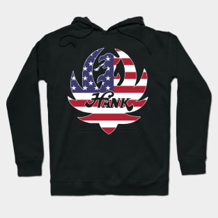 Logo flag american hank country music Hoodie